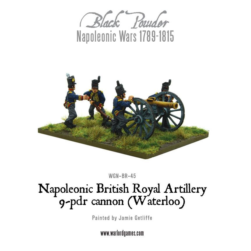 Napoleonic British Royal Artillery 9-pdr cannon (Waterloo Campaign)