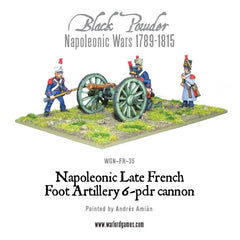 Napoleonic Late French Foot Artillery 6-pdr cannon