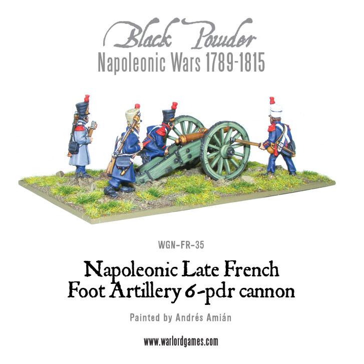 Napoleonic Late French Foot Artillery 6-pdr cannon