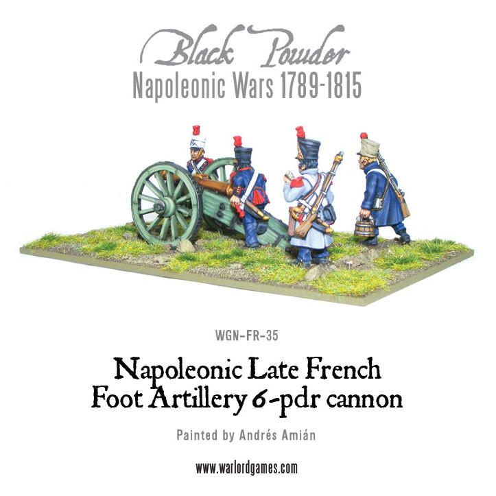 Napoleonic Late French Foot Artillery 6-pdr cannon