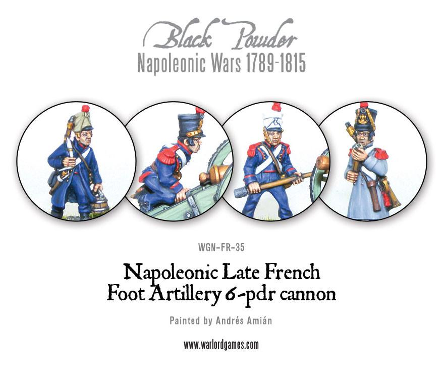 Napoleonic Late French Foot Artillery 6-pdr cannon