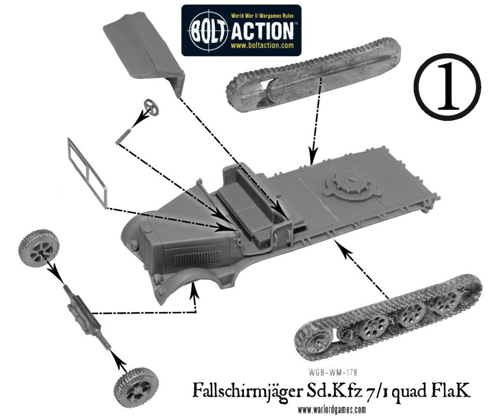 Fallschirmjager Sd.Kfz 7/1 quad FlaK