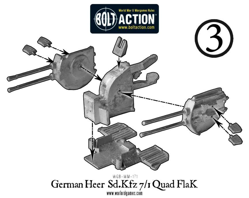 German Heer Sd.Kfz 7/1 quad FlaK