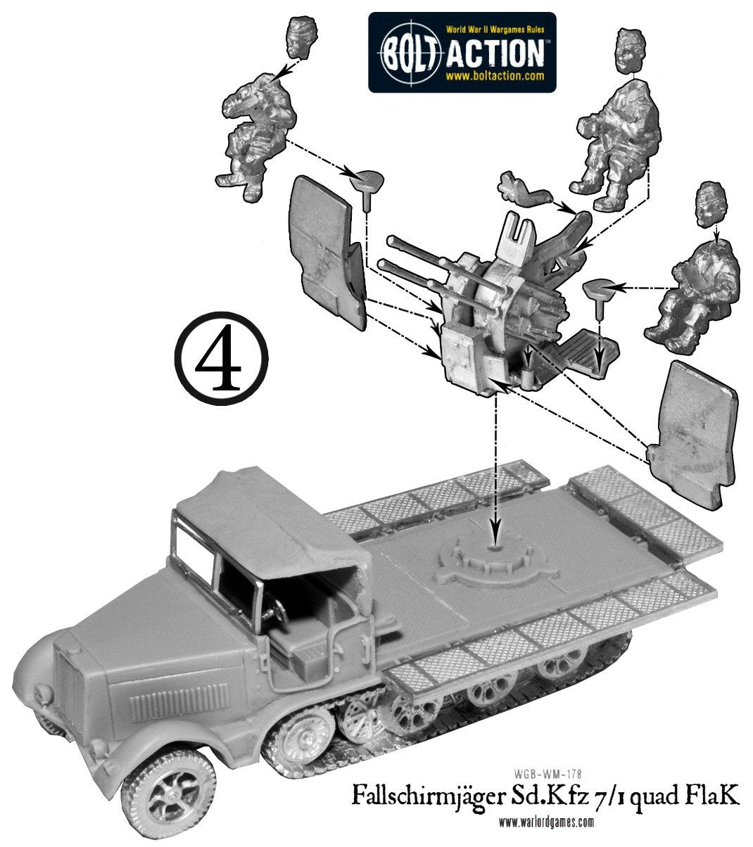 Fallschirmjager Sd.Kfz 7/1 quad FlaK