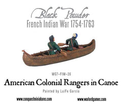 American Colonial Rangers in Canoe