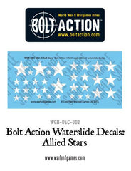 Bolt Action Allied Stars decal sheet