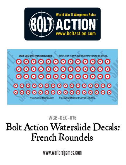 Bolt Action French Roundels decal sheet