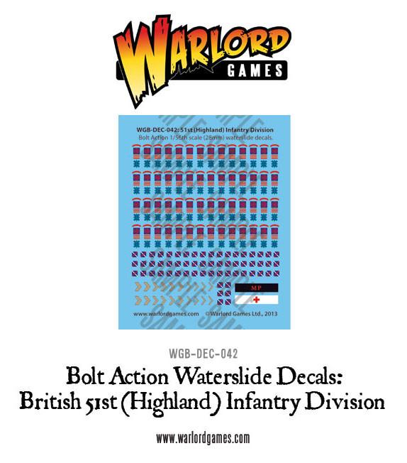 British 51st (Highland) Infantry Division decal sheet