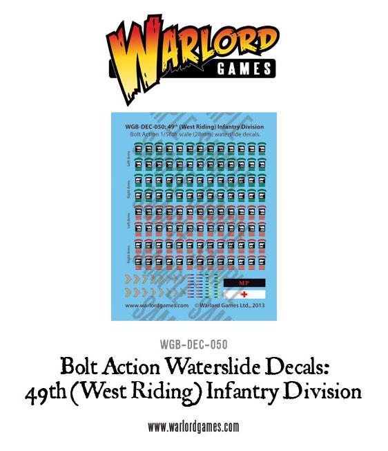 British 49th (West Riding) Infantry Division decal sheet