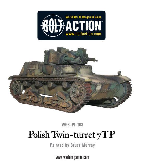 Twin-turreted Polish 7TP tank