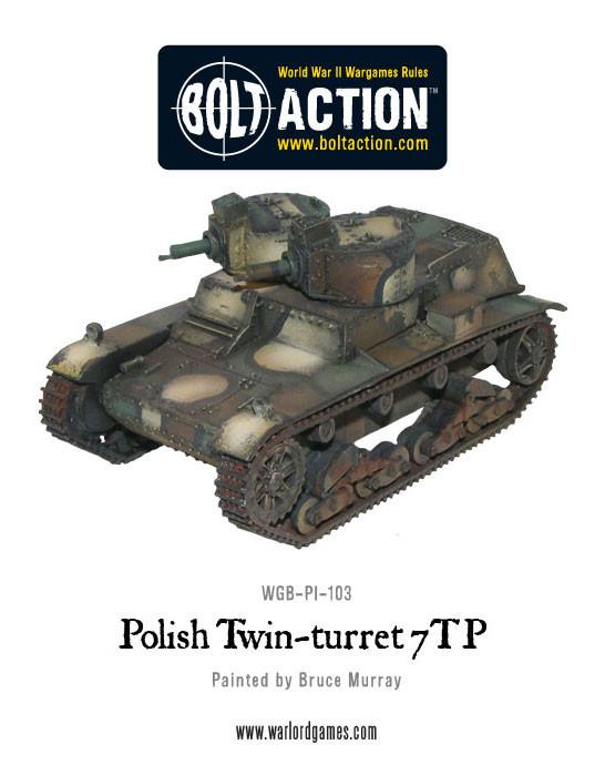 Twin-turreted Polish 7TP tank