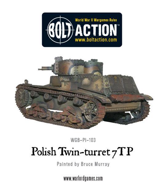 Twin-turreted Polish 7TP tank