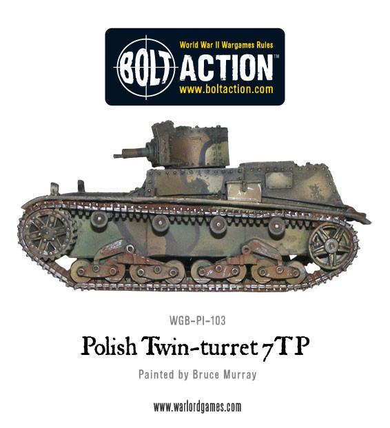 Twin-turreted Polish 7TP tank