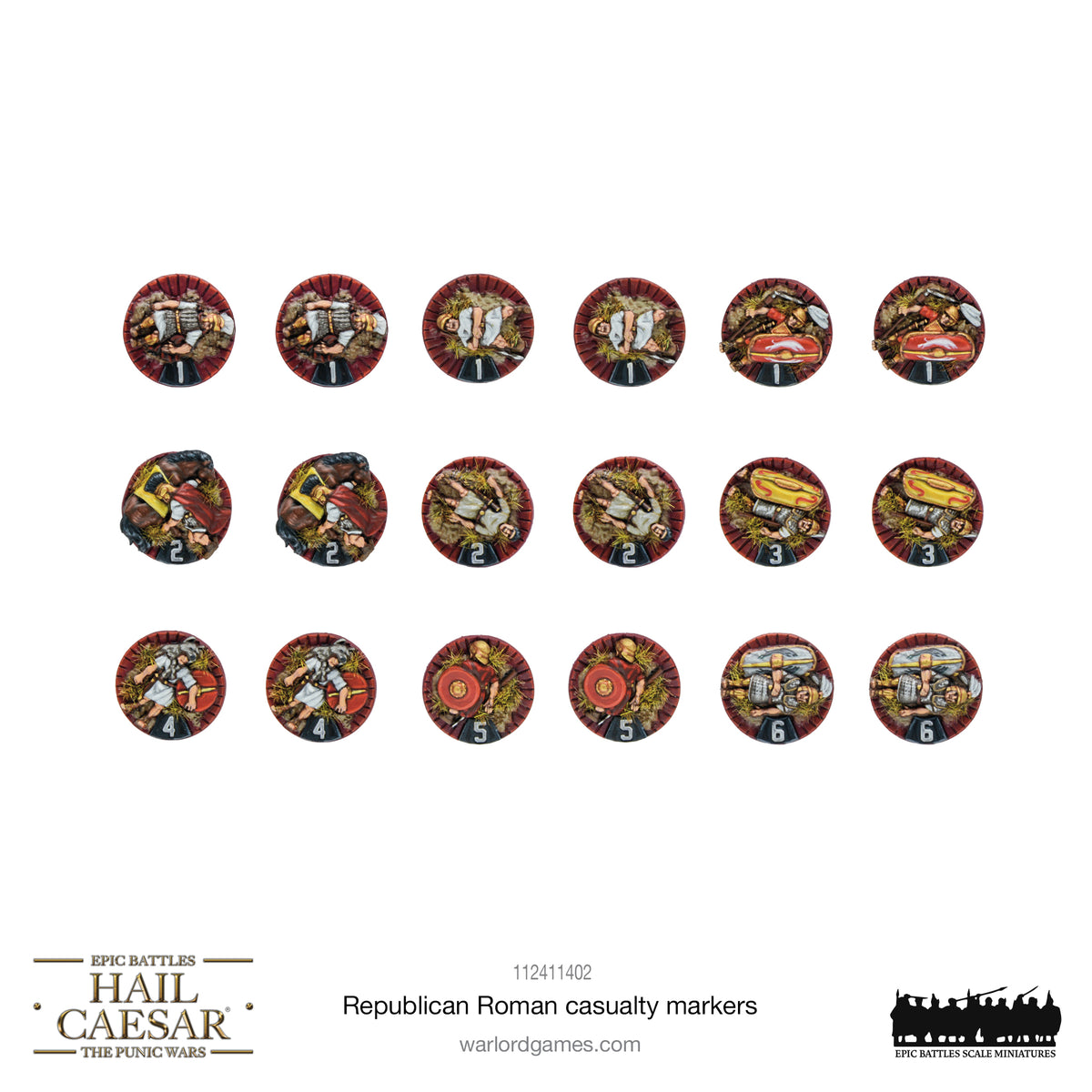 Hail Caesar Epic Battles: Republican Roman casualty markers