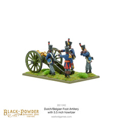 Napoleonic Dutch-Belgian Foot Artillery with 5.5-inch howitzer