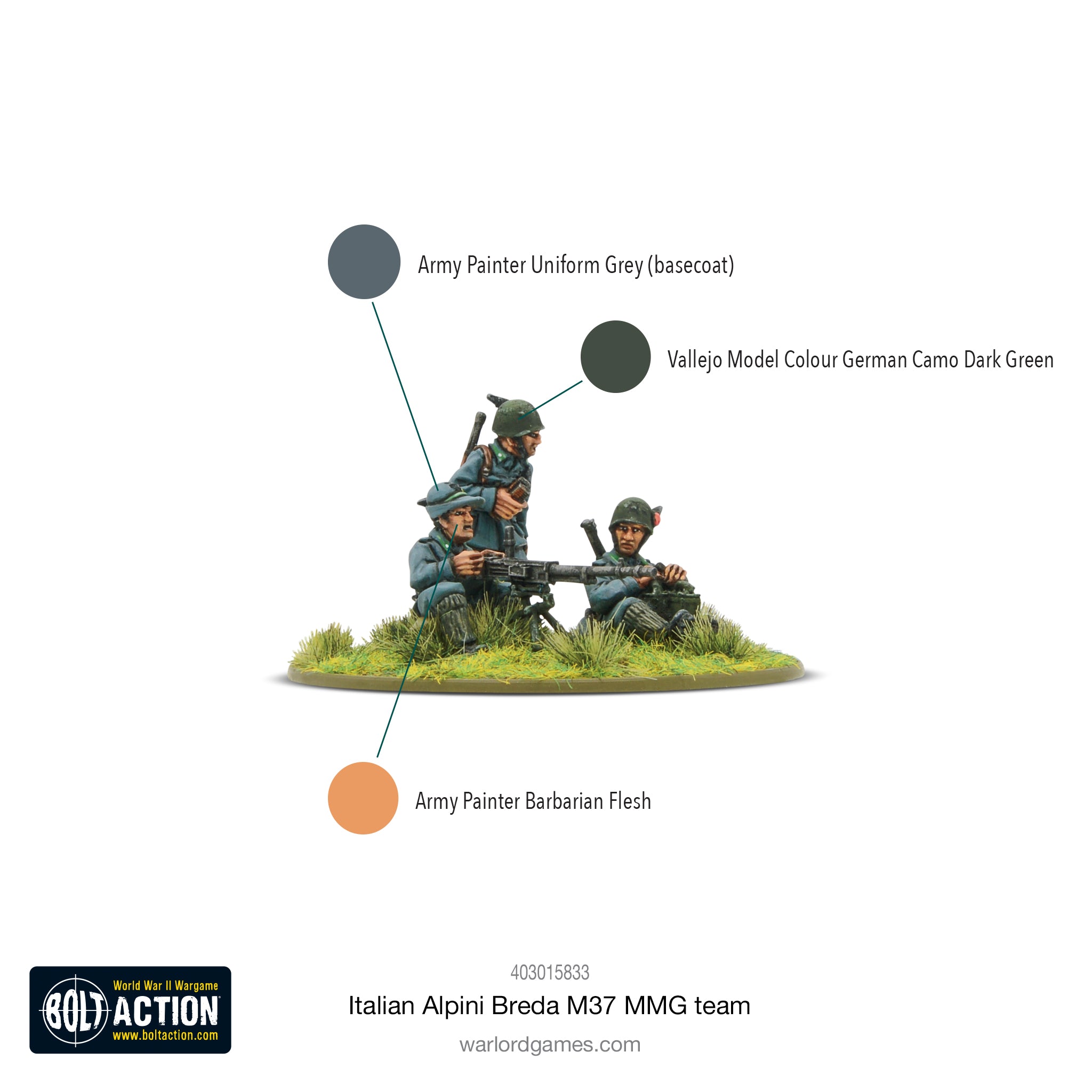 Italian Alpini Breda M37 Medium Machine Gun Team