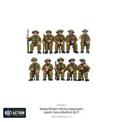 Seated British Infantry Passengers Plastic Frame (Bedford QLT)