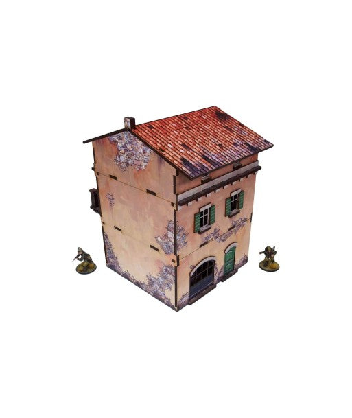 WW2 Italy Balcony House (1) PREPAINTED [28mm/1:56]