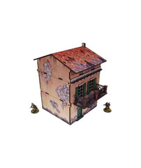 WW2 Italy Balcony House (1) PREPAINTED [28mm/1:56]