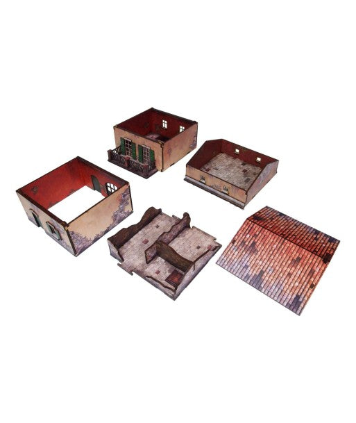WW2 Italy Balcony House (1) PREPAINTED [28mm/1:56]