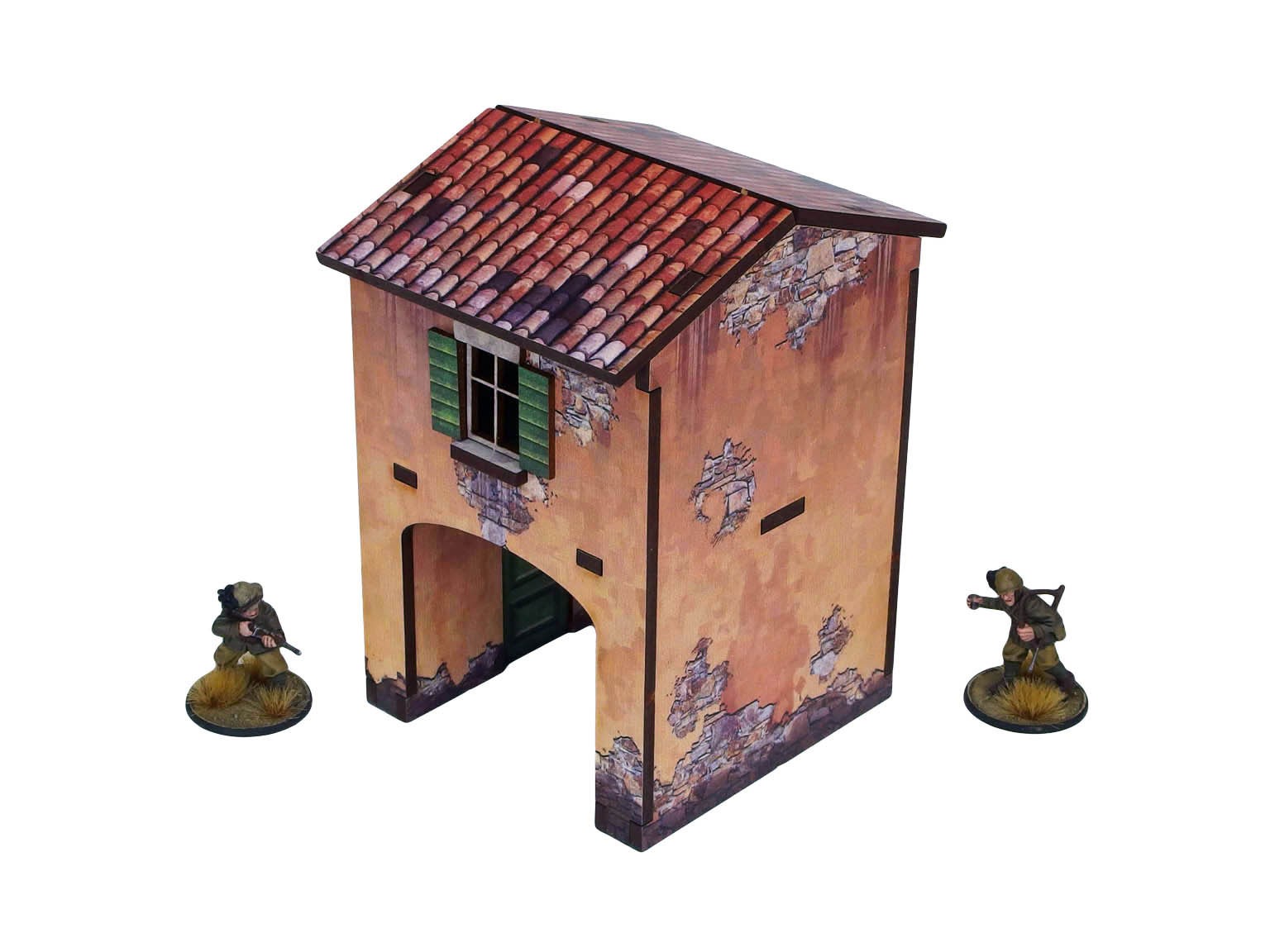 WW2 Italy Gate House (1) PREPAINTED [28mm/1:56]