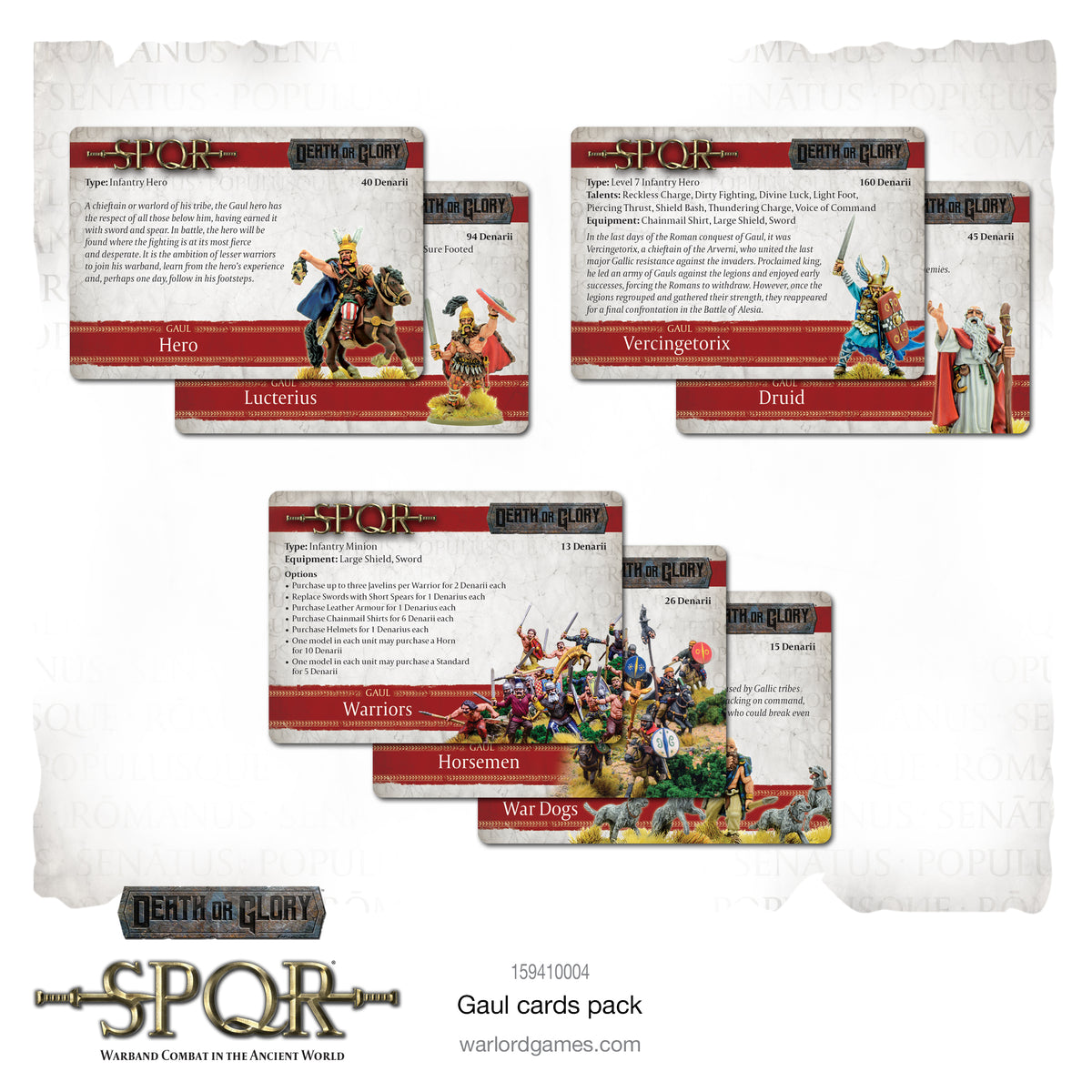 Death or Glory: SPQR Gaul cards pack