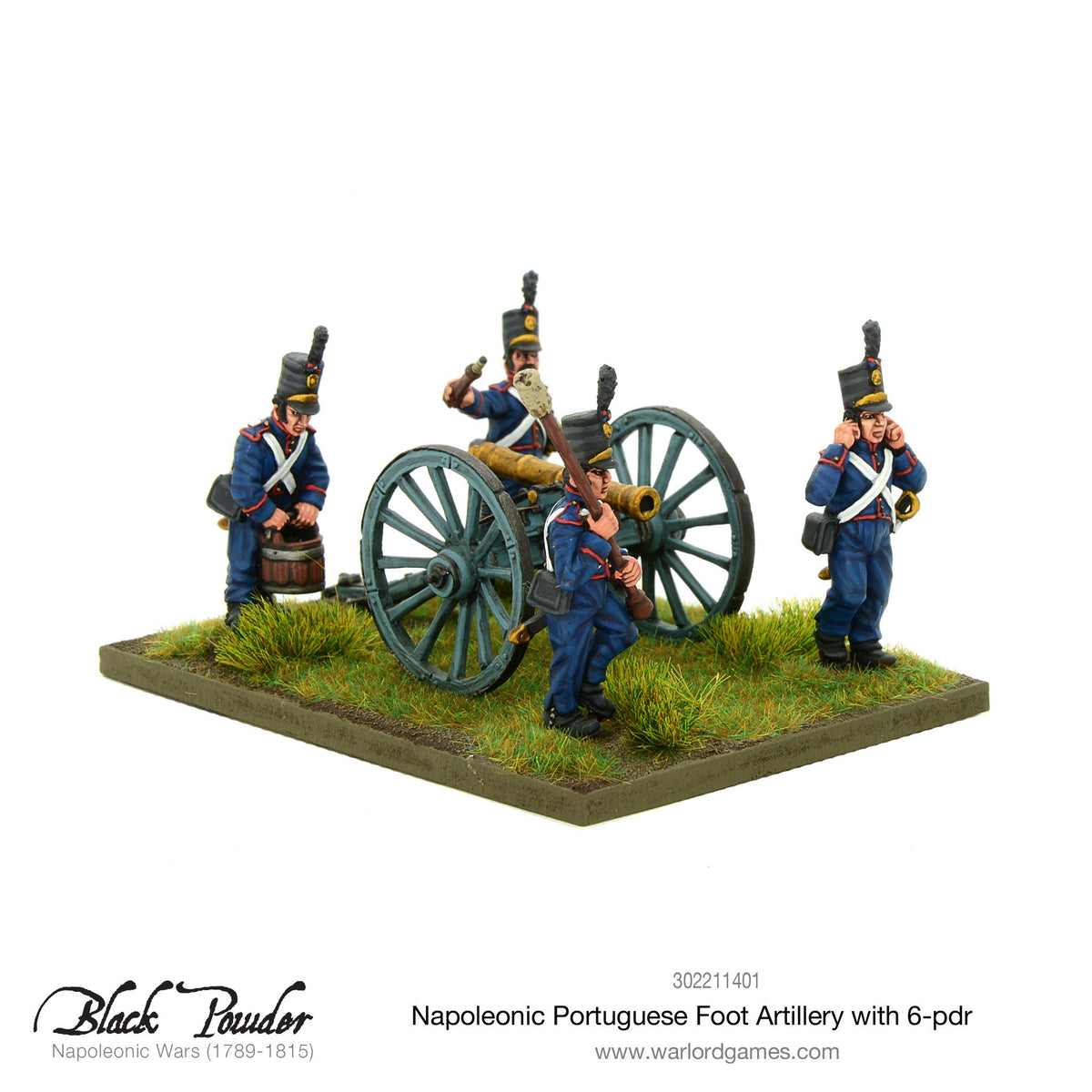 Napoleonic Portuguese Foot Artillery with 6-pdr