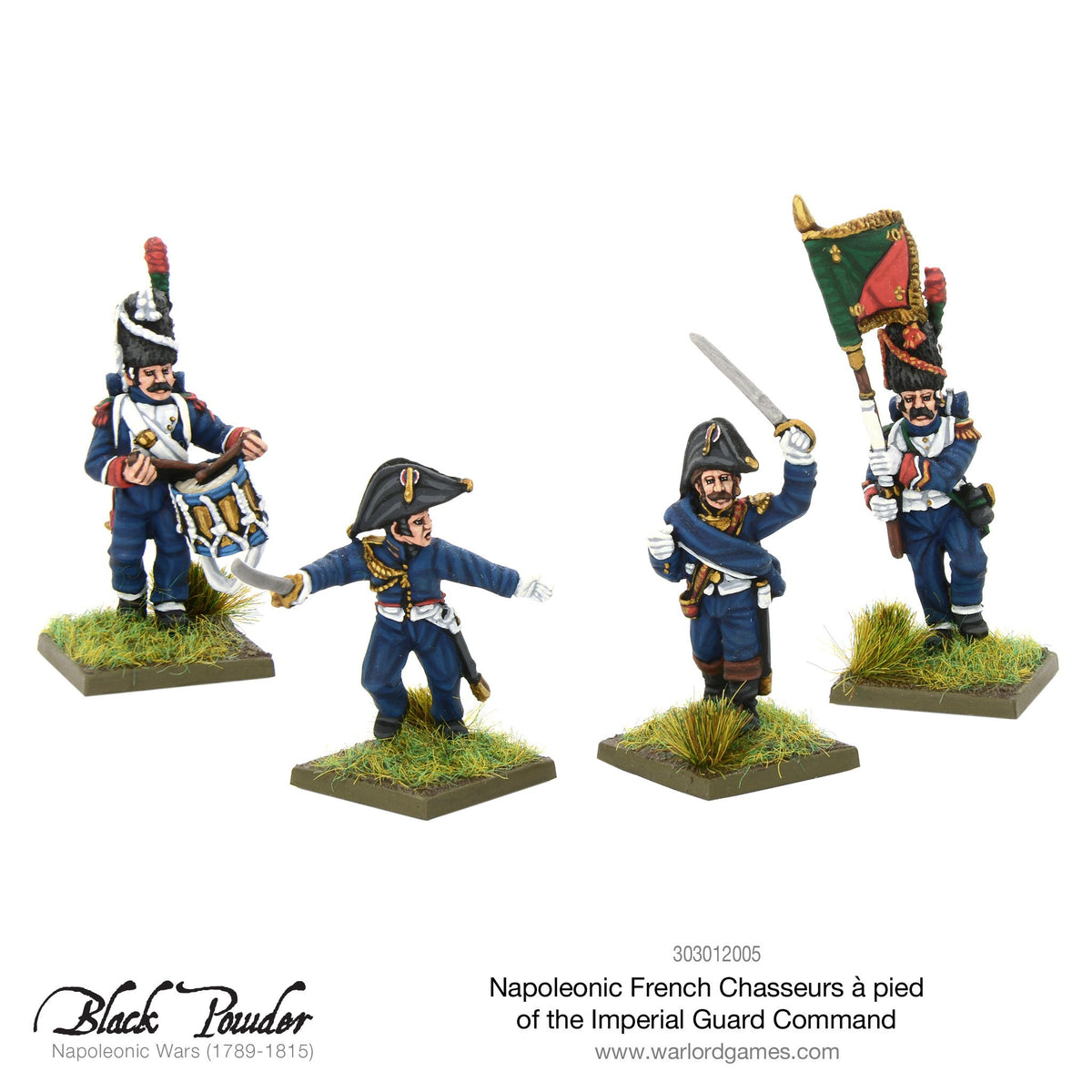 Napoleonic French Chasseurs a Pied of the Imperial Guard command