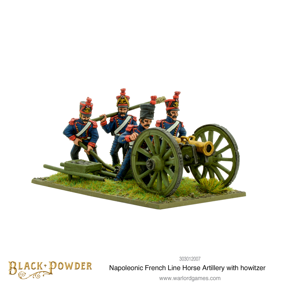 Napoleonic French Line Horse Artillery with howitzer