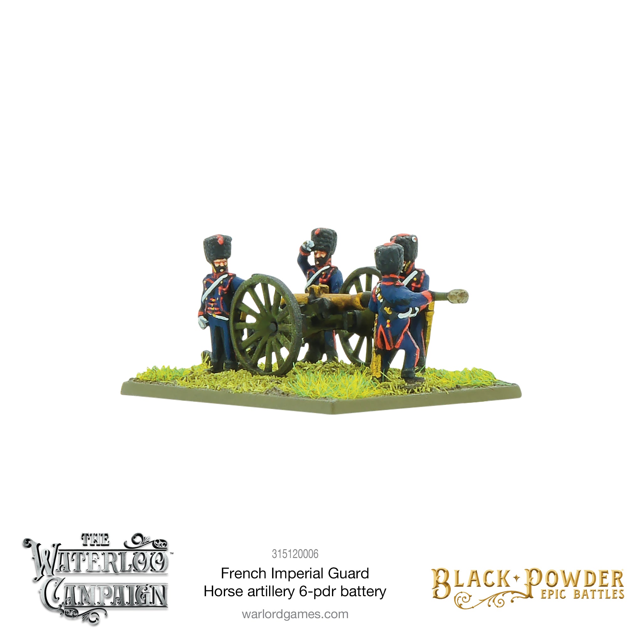 Black Powder Epic Battles: Waterloo - French Imperial Guard Horse artillery 6-pdr battery