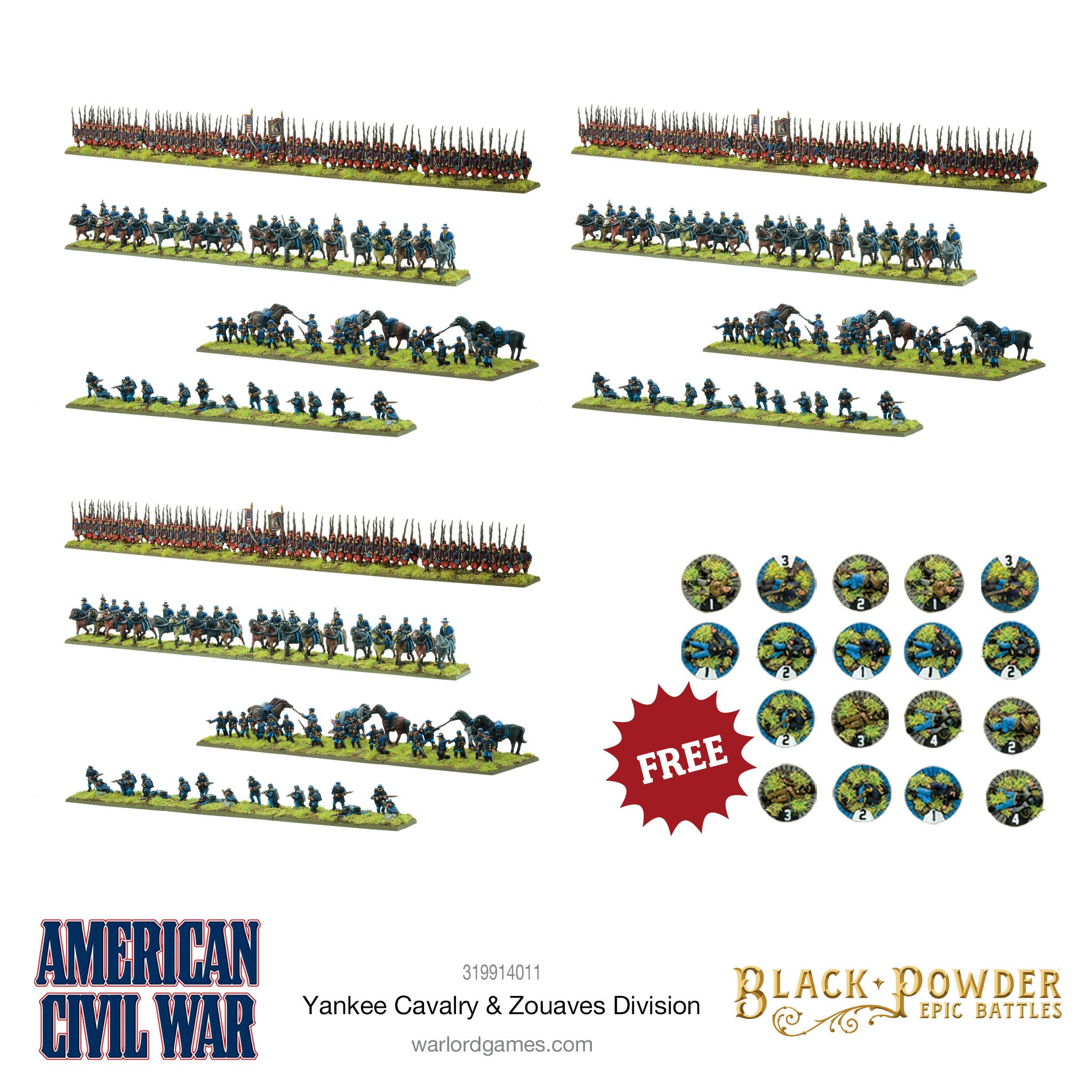 Black Powder Epic Battles - American Civil War Yankee Cavalry & Zouaves Division