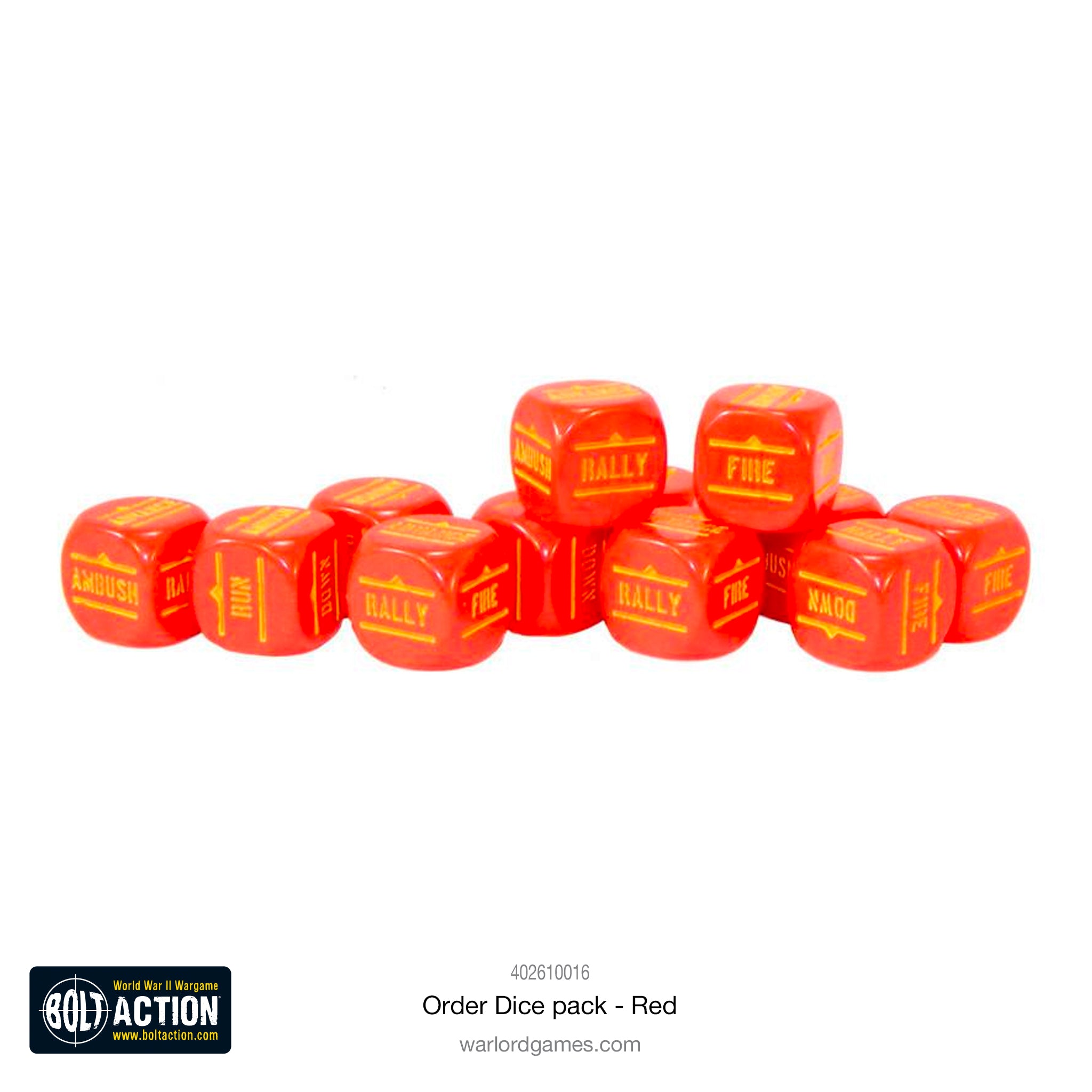Bolt Action: Orders Dice Pack - Red