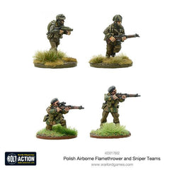 Polish Airborne flamethrower and sniper teams
