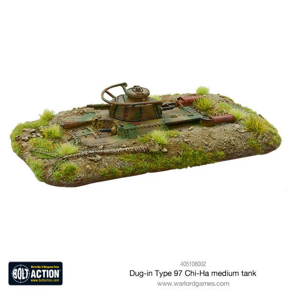 Dug-in Type 97 Chi-Ha medium tank