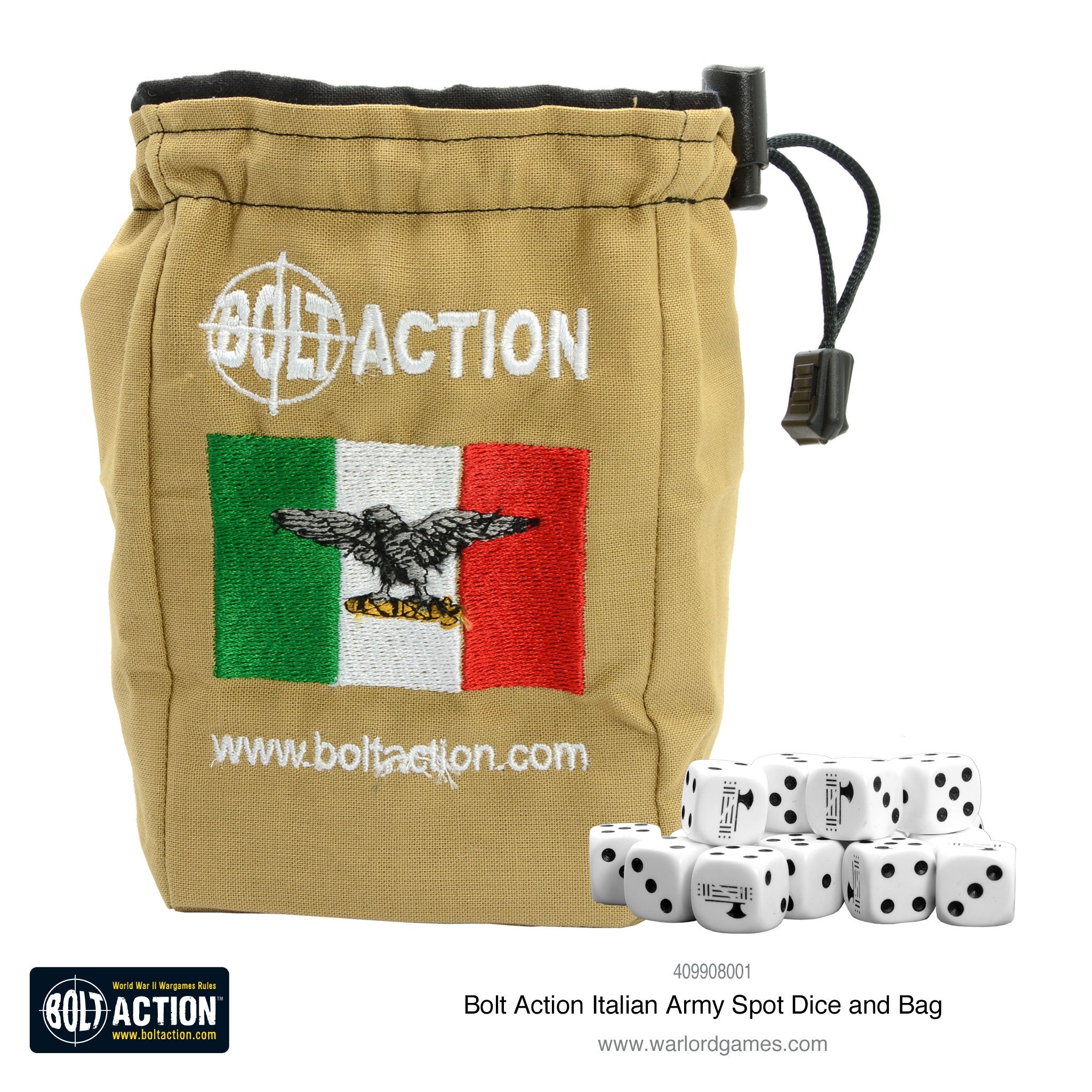 Italian Army D6 and dice bag