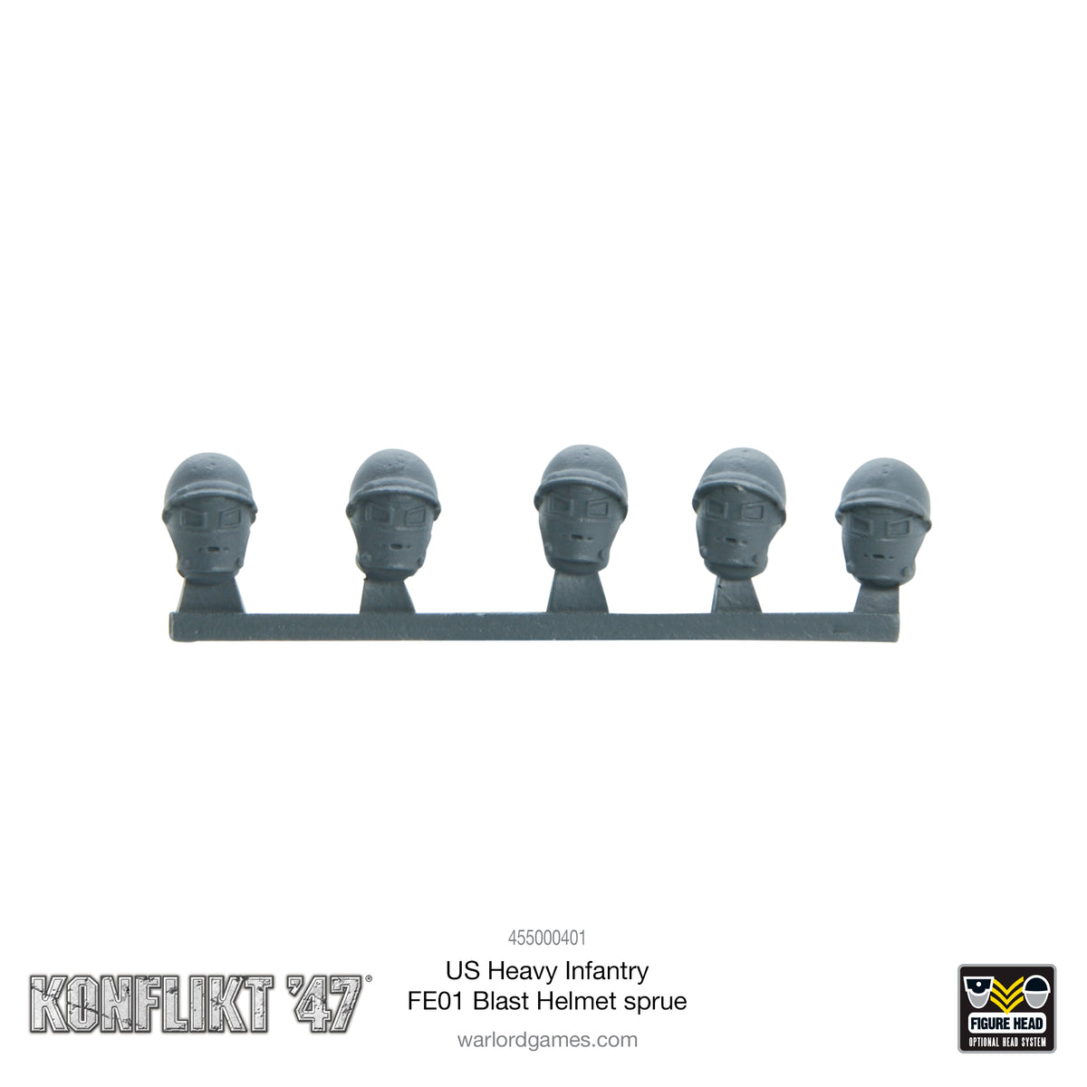 US Heavy Infantry FE01 Blast Helmet sprue