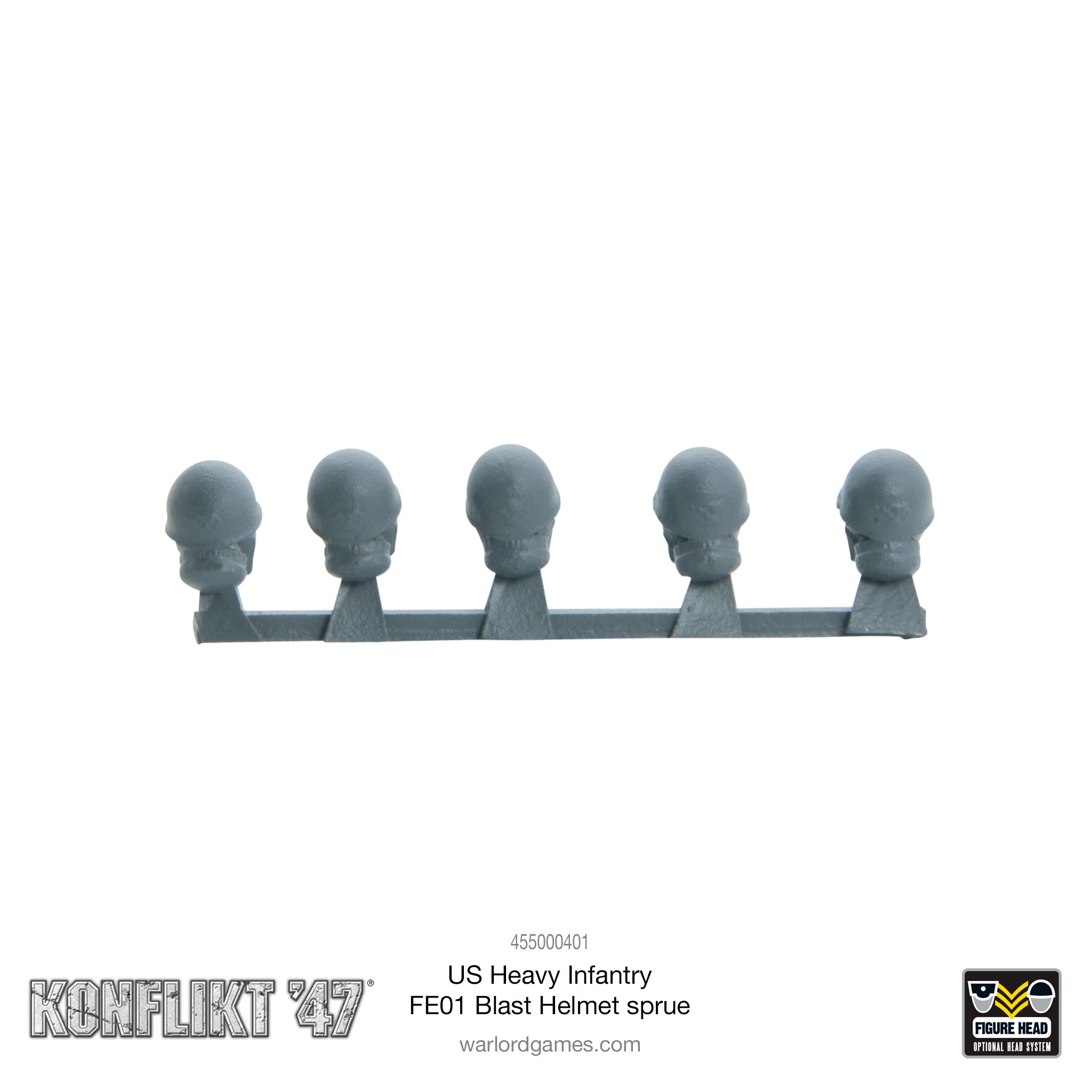 US Heavy Infantry FE01 Blast Helmet sprue