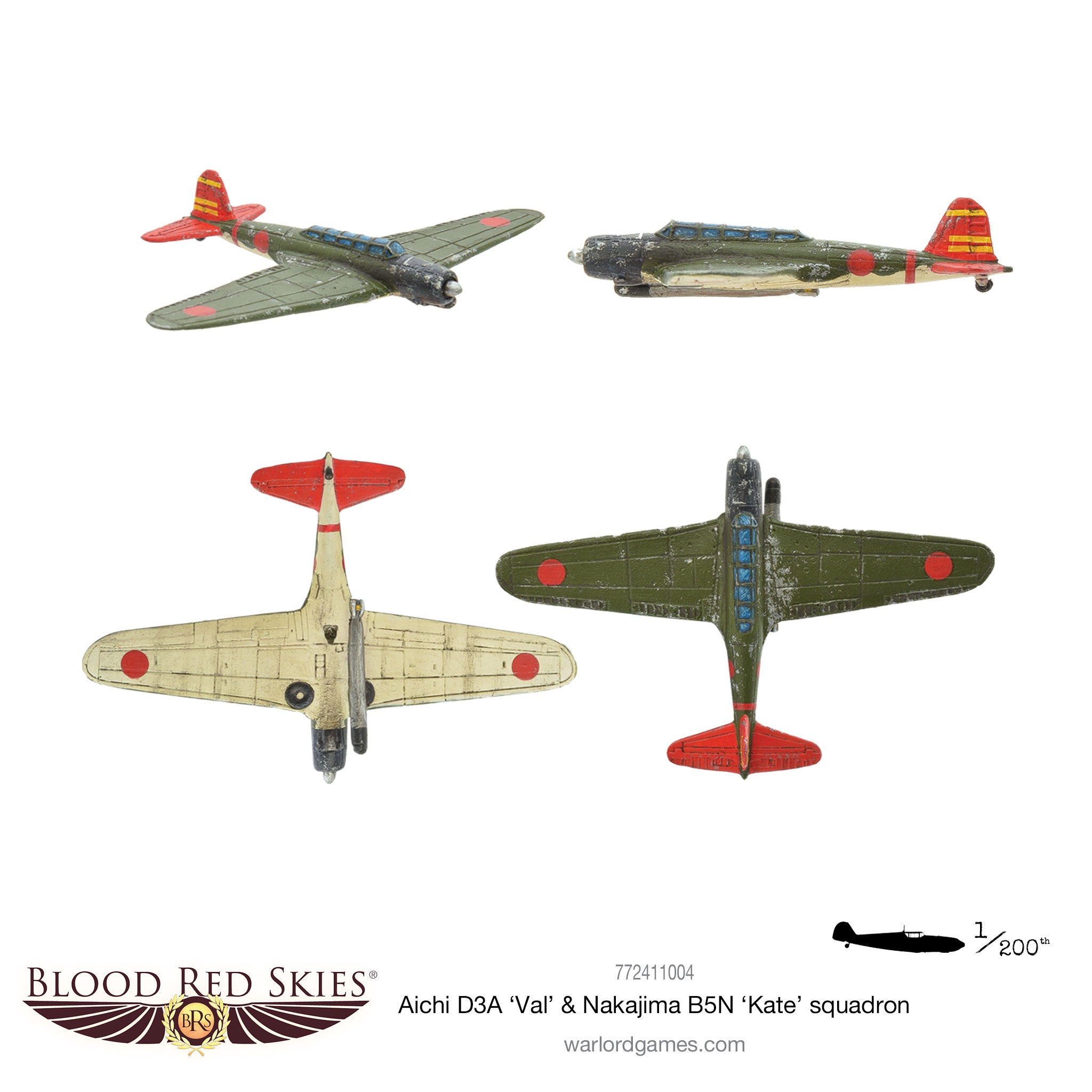 Blood Red Skies: Aichi 'Val' & Nakajima B5N 'Kate' squadron – Warlord Games Ltd