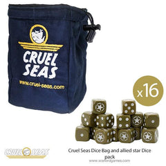 Cruel Seas Dice Bag & Allied Star Dice Pack