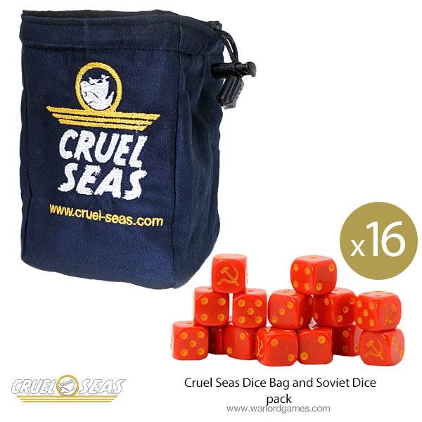 Cruel Seas Dice Bag & Soviet Dice Pack