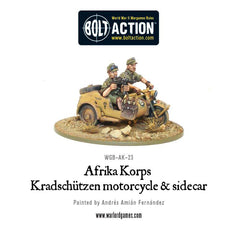 Afrika Korps Kradschutzen motorcycle and sidecar