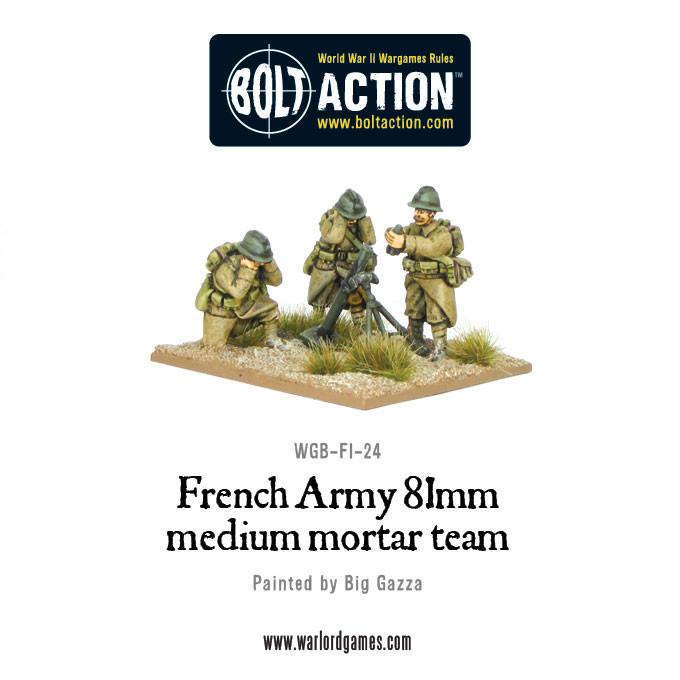 French Army 81mm medium mortar team
