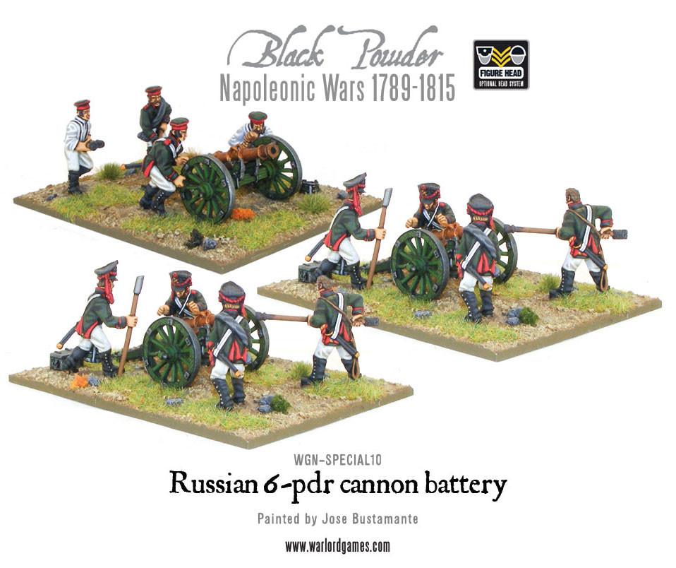 Napoleonic Russian 6-pdr battery