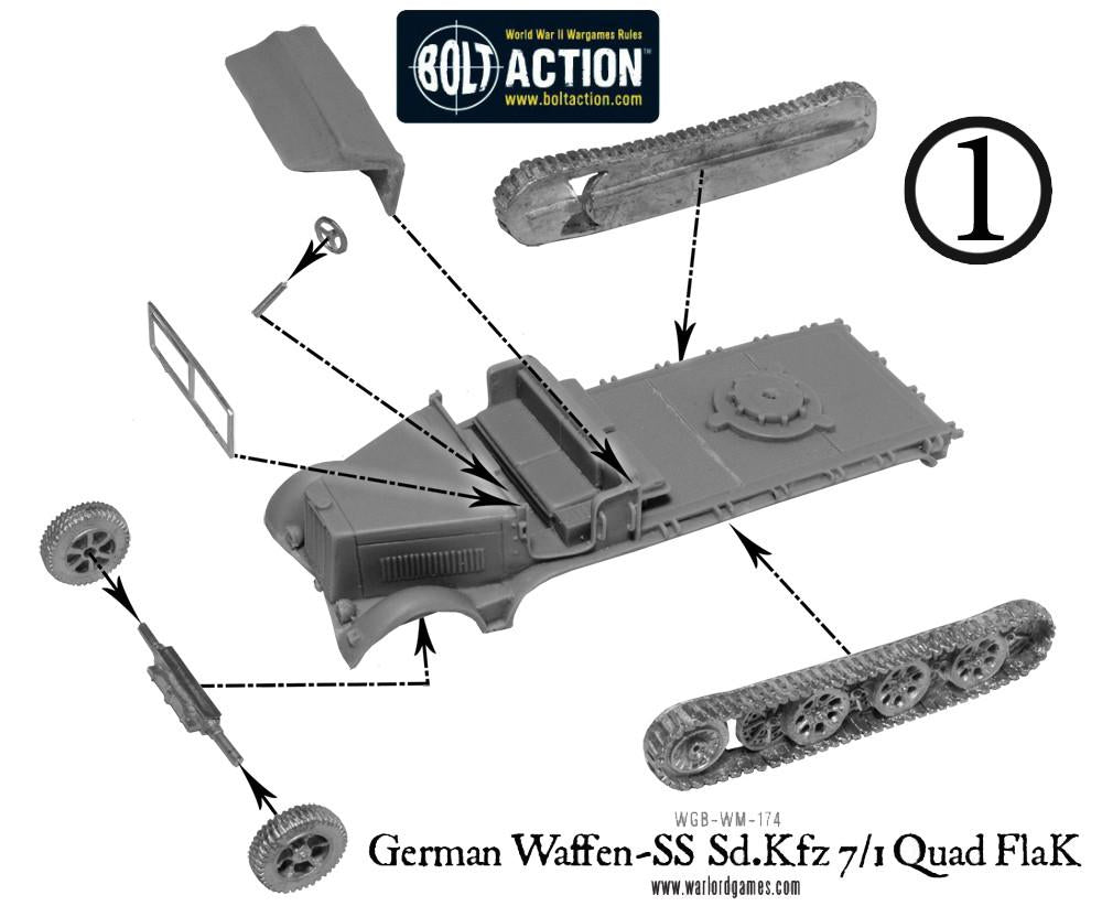 Waffen-SS Sd.Kfz 7/1 quad FlaK