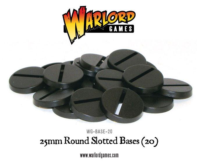 25mm Round Slotted Bases (20)