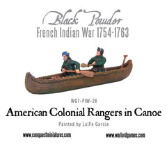 American Colonial Rangers in Canoe