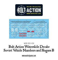 Soviet slogans and numbers B decals