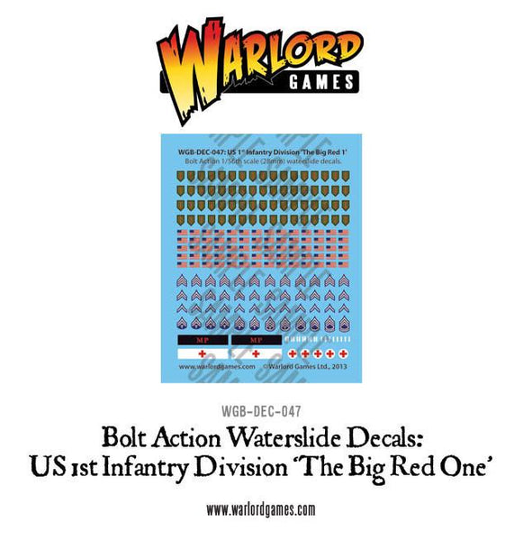 US 1st Infantry Division 'Big Red One' decal sheet – Warlord Games