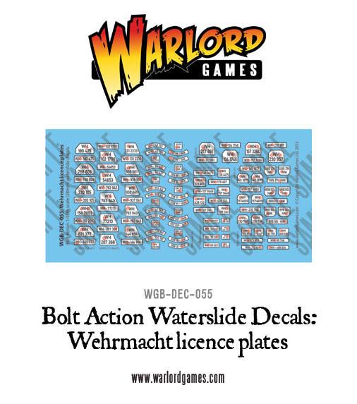Wehrmacht licence plates decal sheet