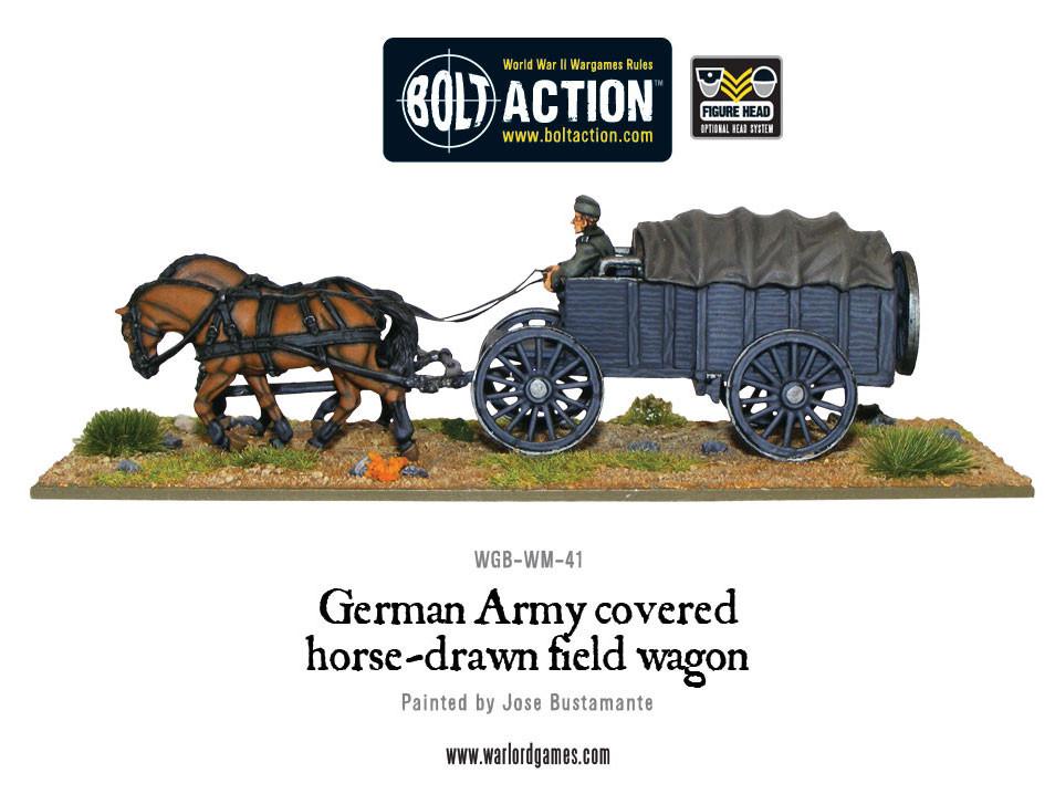 German Army Hf2 horsedrawn covered field wagon